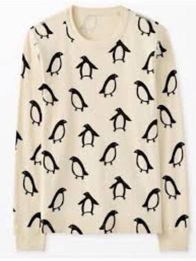 Hanna Andersson Adult Holiday HannaJams™ Pajama Penguin Top XL #0207